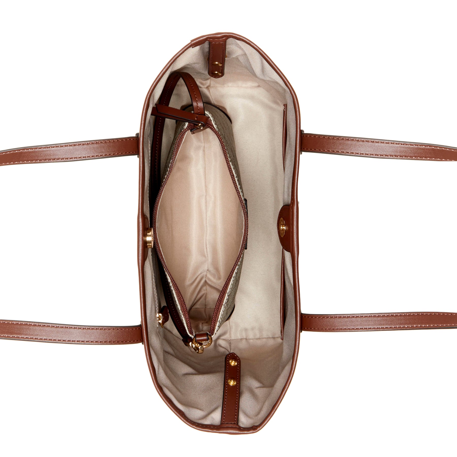 Delaine 2 In 1 Tote Bag L Brown