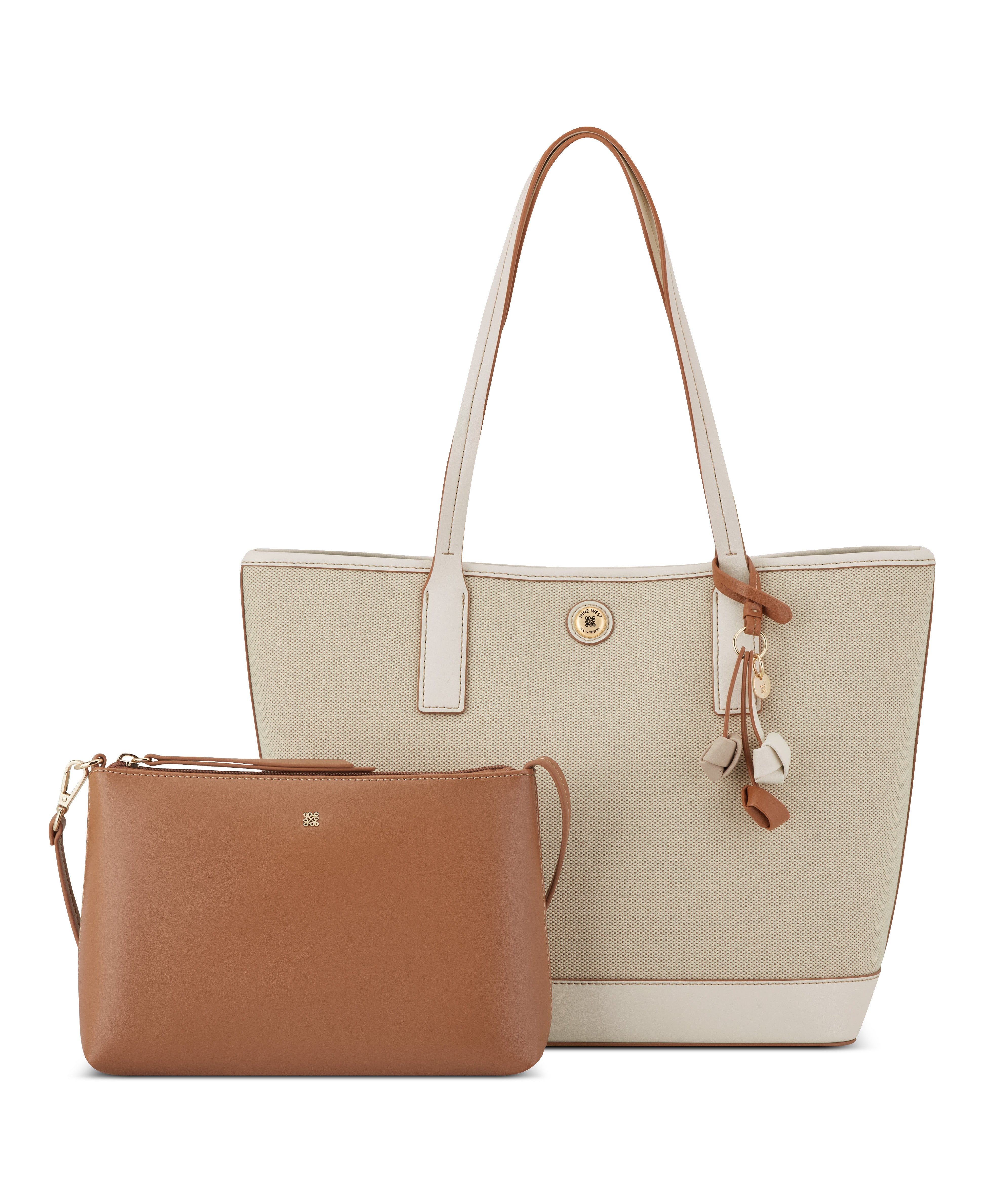 Talley Dark Beige Tote Carry All Bag