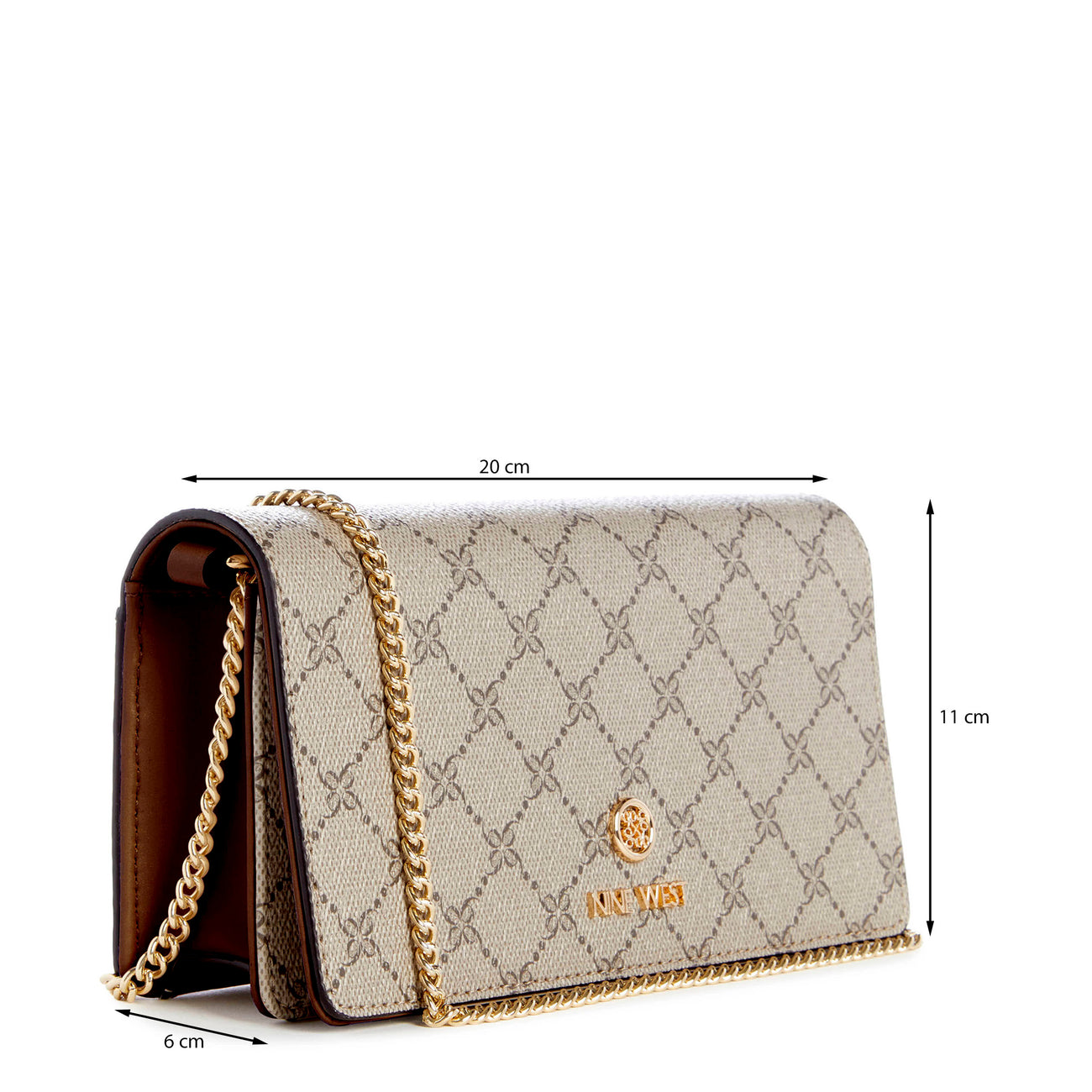 Lockup Sling Wallet Crossbody Bag Beige