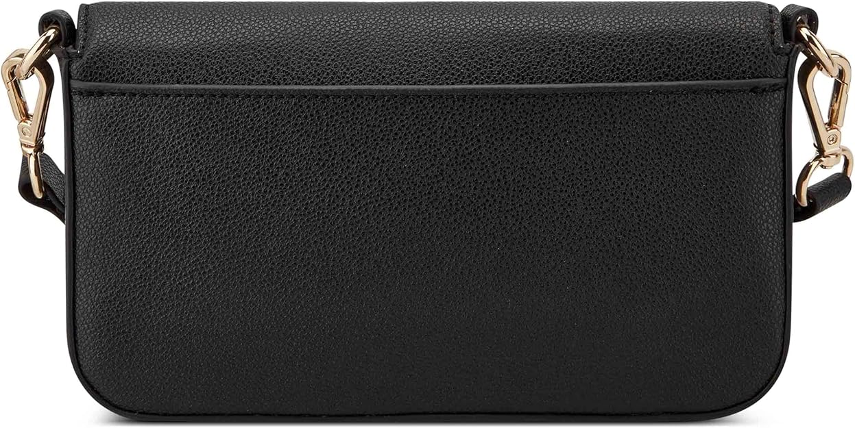 PEACHES MINI CROSSBODY FLAP BAG BLACK