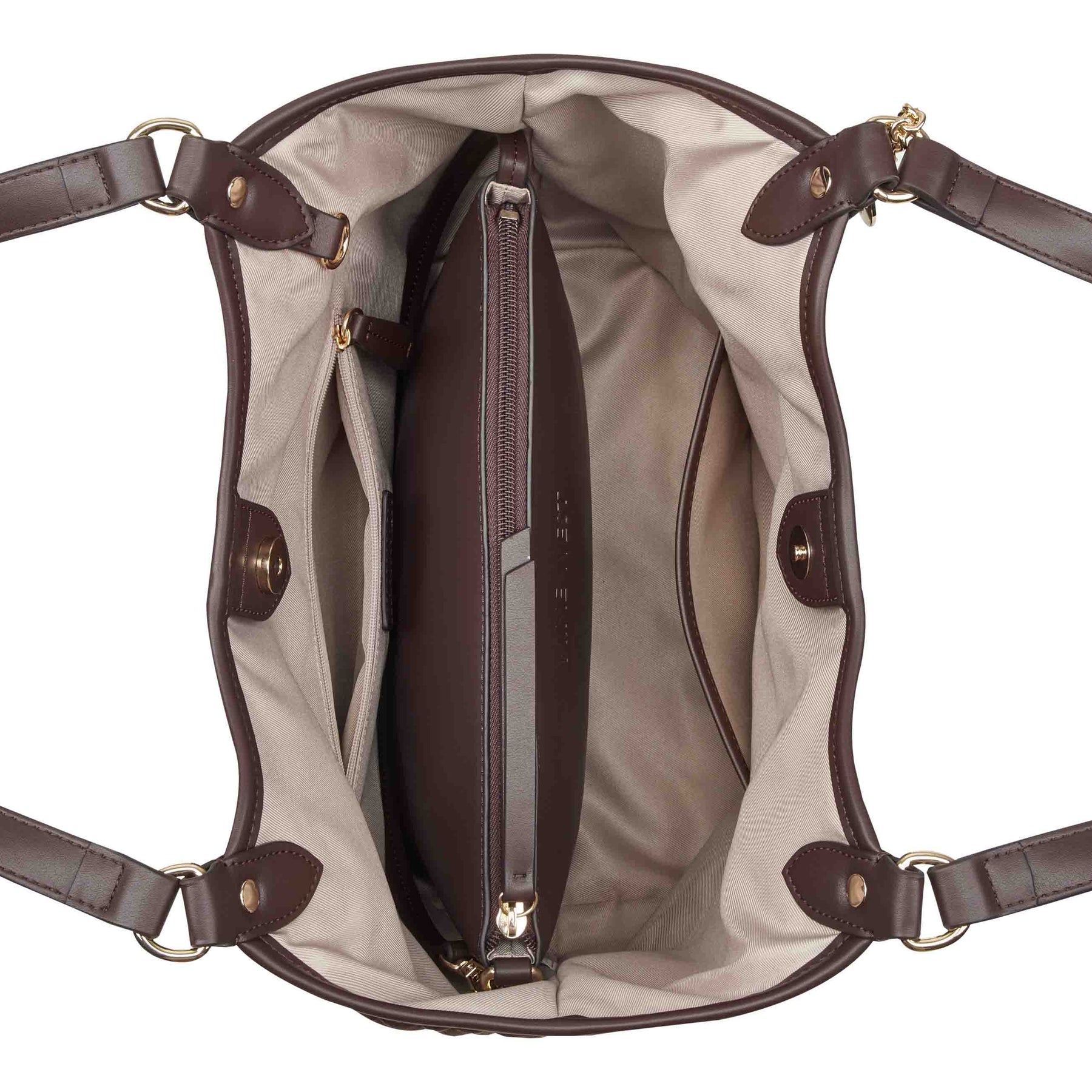 Jaslee Tote Carry All Bag Brown