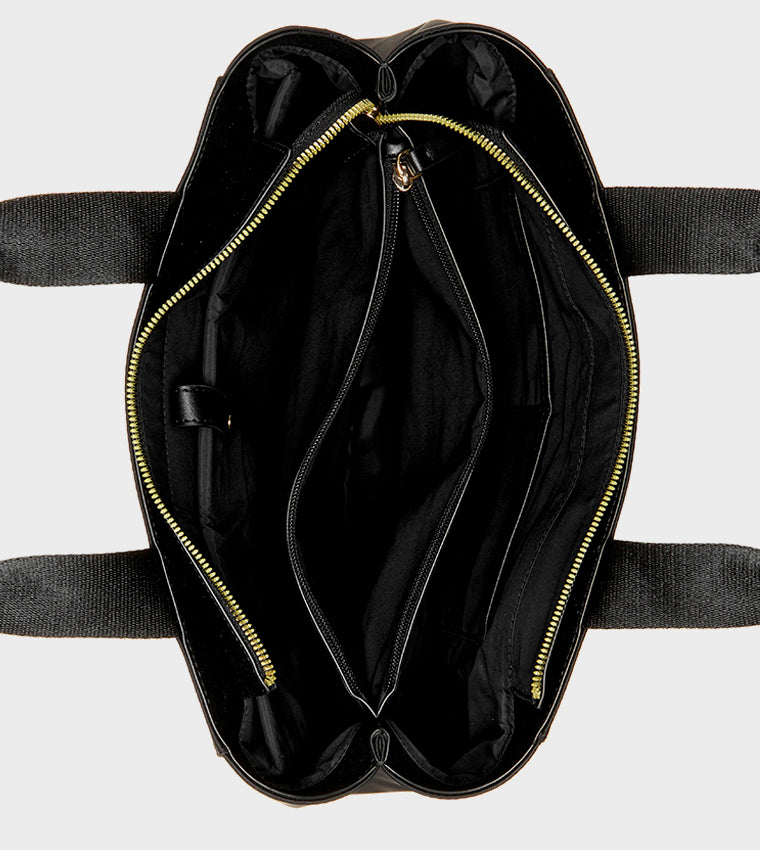 Byron Laptop Tote Bag Black