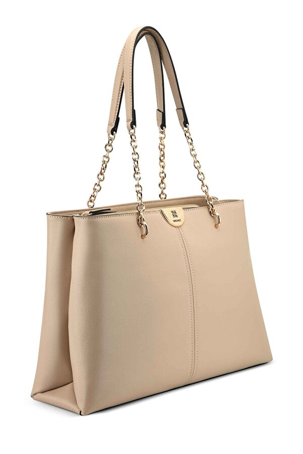 KEYSE JET SET TOTE BAG BEIGE