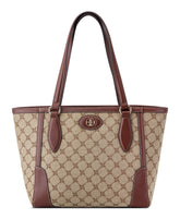 Innes Midi Tote Bag Logo Print Brown