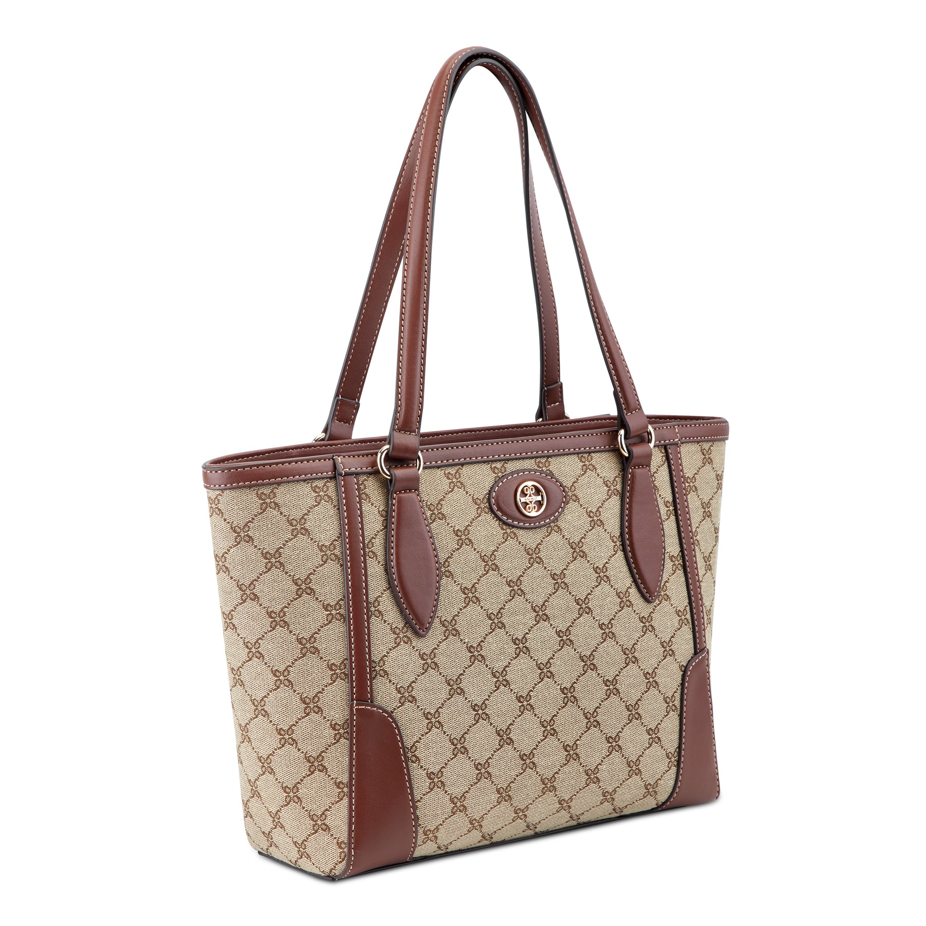 Innes Midi Tote Bag Logo Print Brown