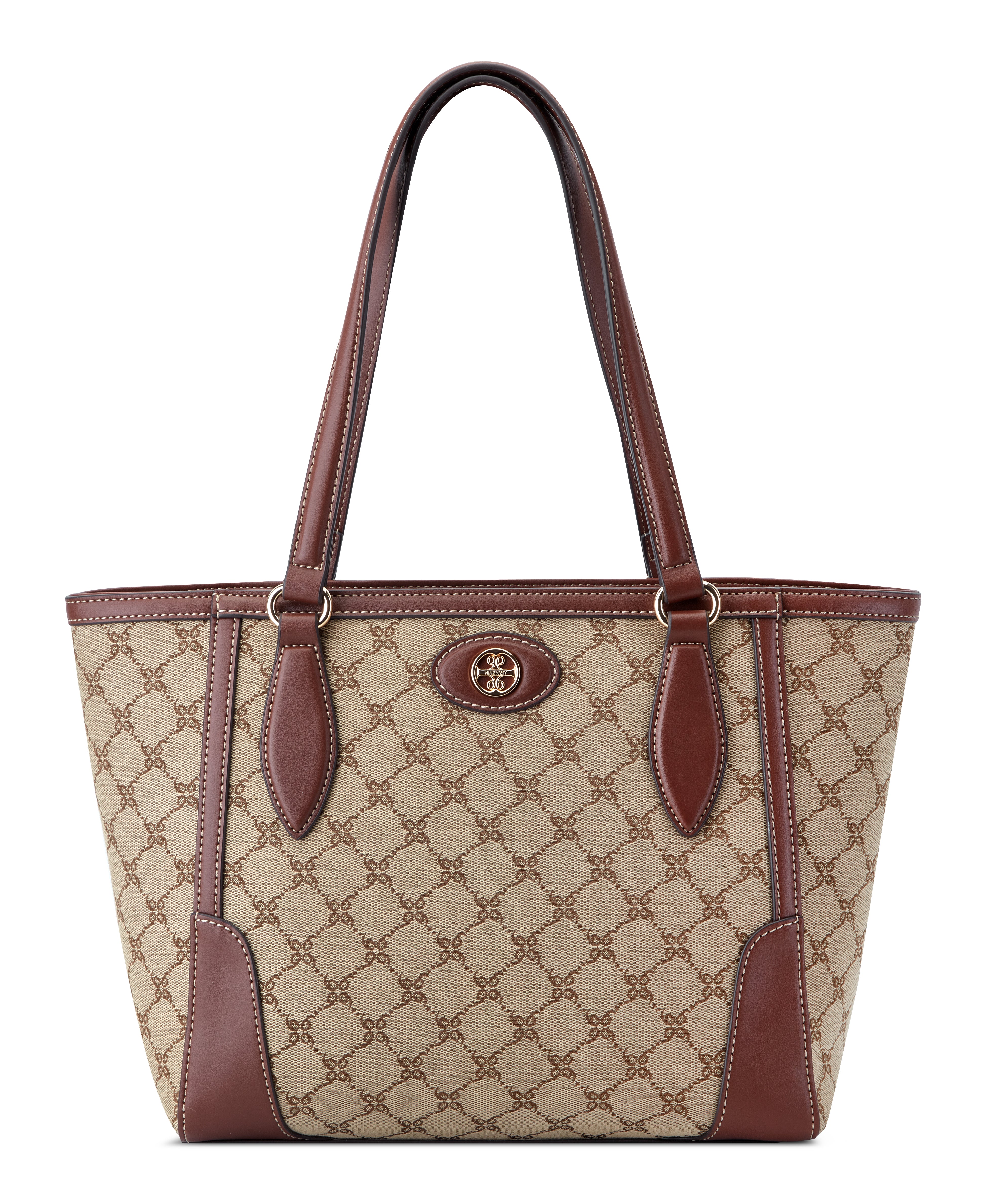 Innes Midi Tote Bag Logo Print Brown