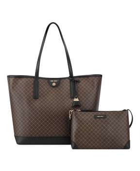 Teagan 2 in 1 Tote Bag Brown