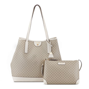 Teagan 2 In 1 Tote Bag Beige