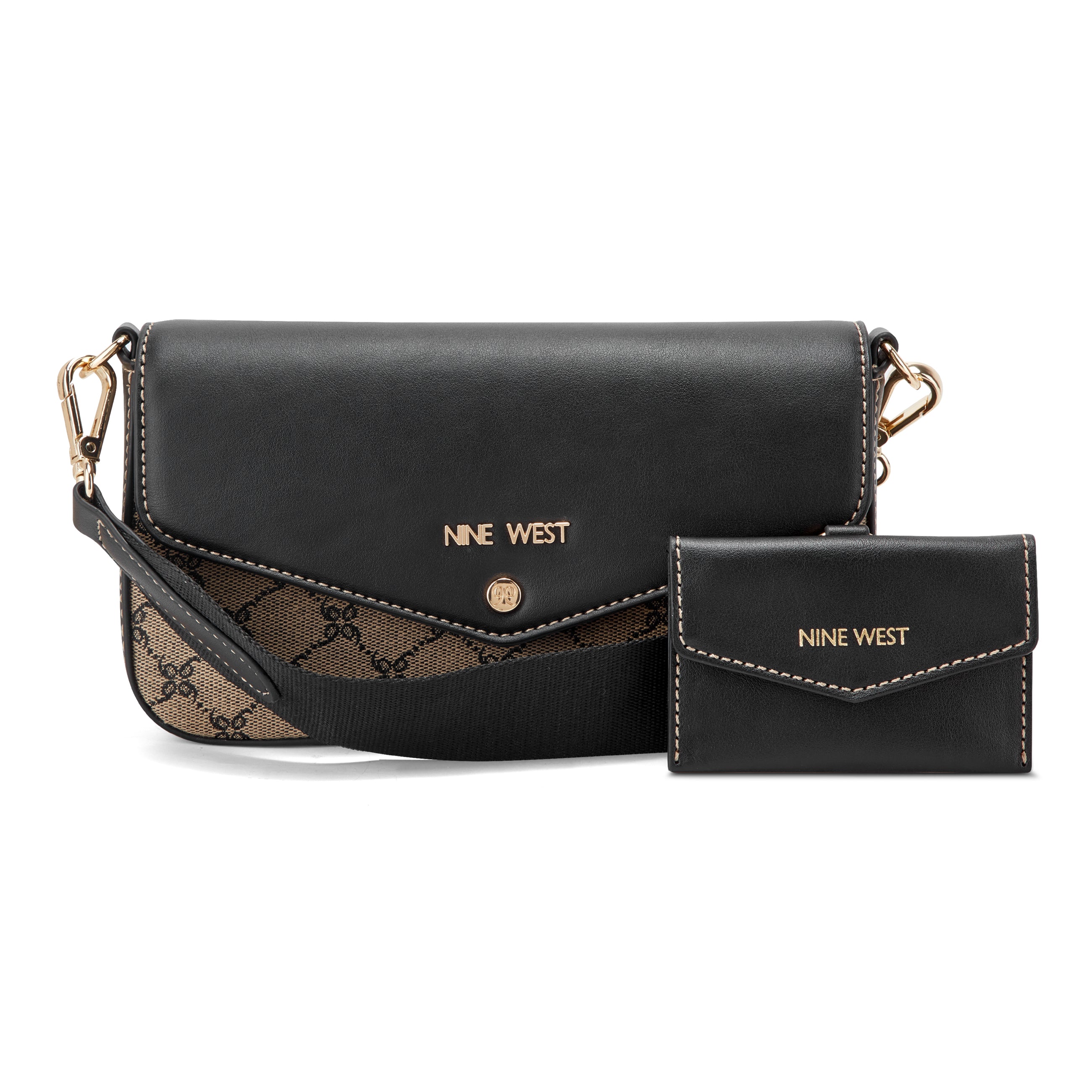 Peaches Crossbody Wallet Black