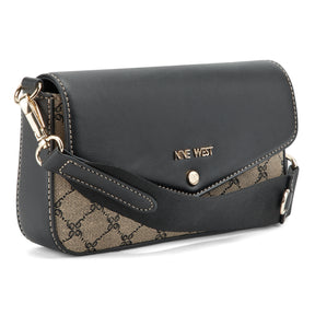 Peaches Crossbody Wallet Black