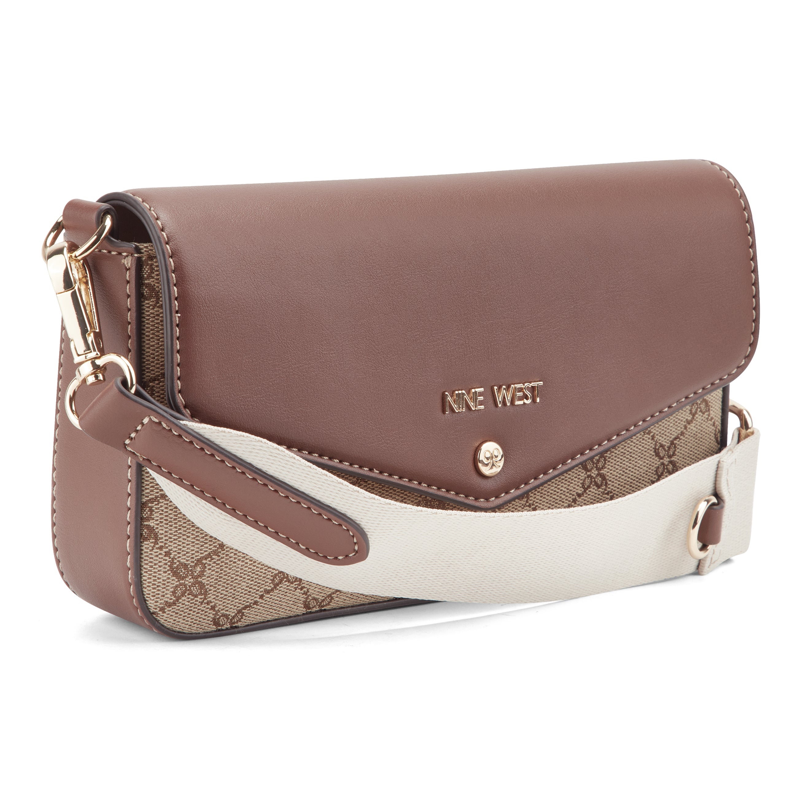 Peaches Crossbody Wallet Brown