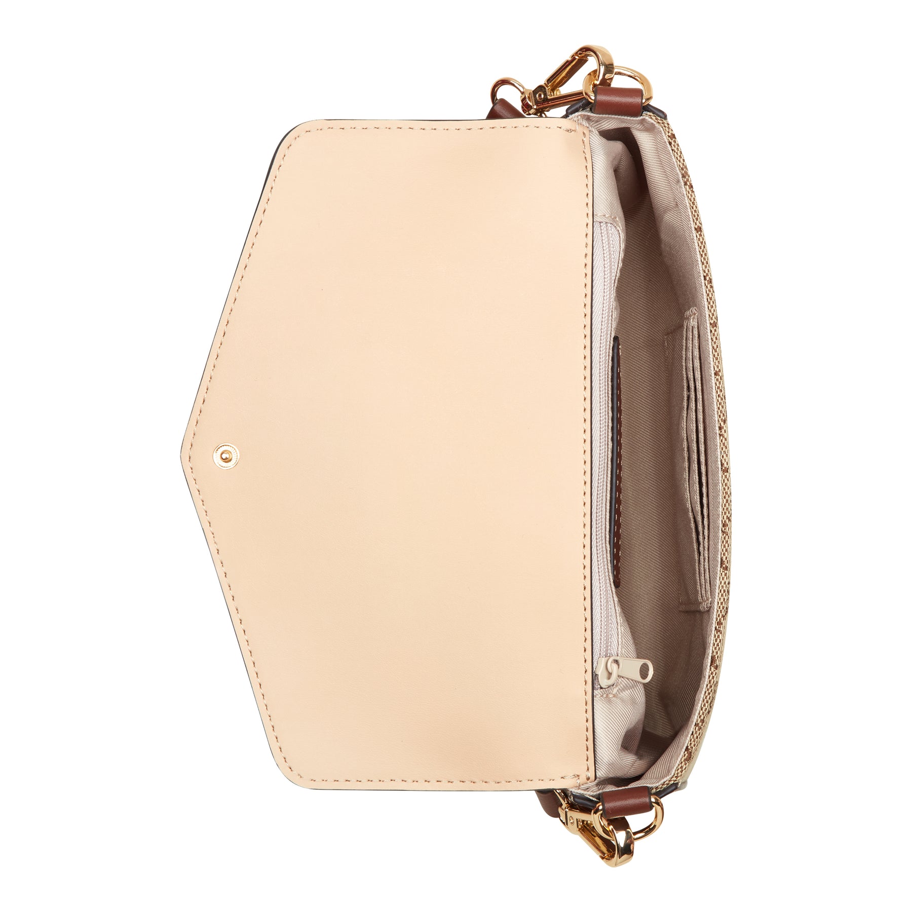 Peaches Crossbody Wallet Brown