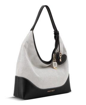Keylee Light Grey Hobo Bag