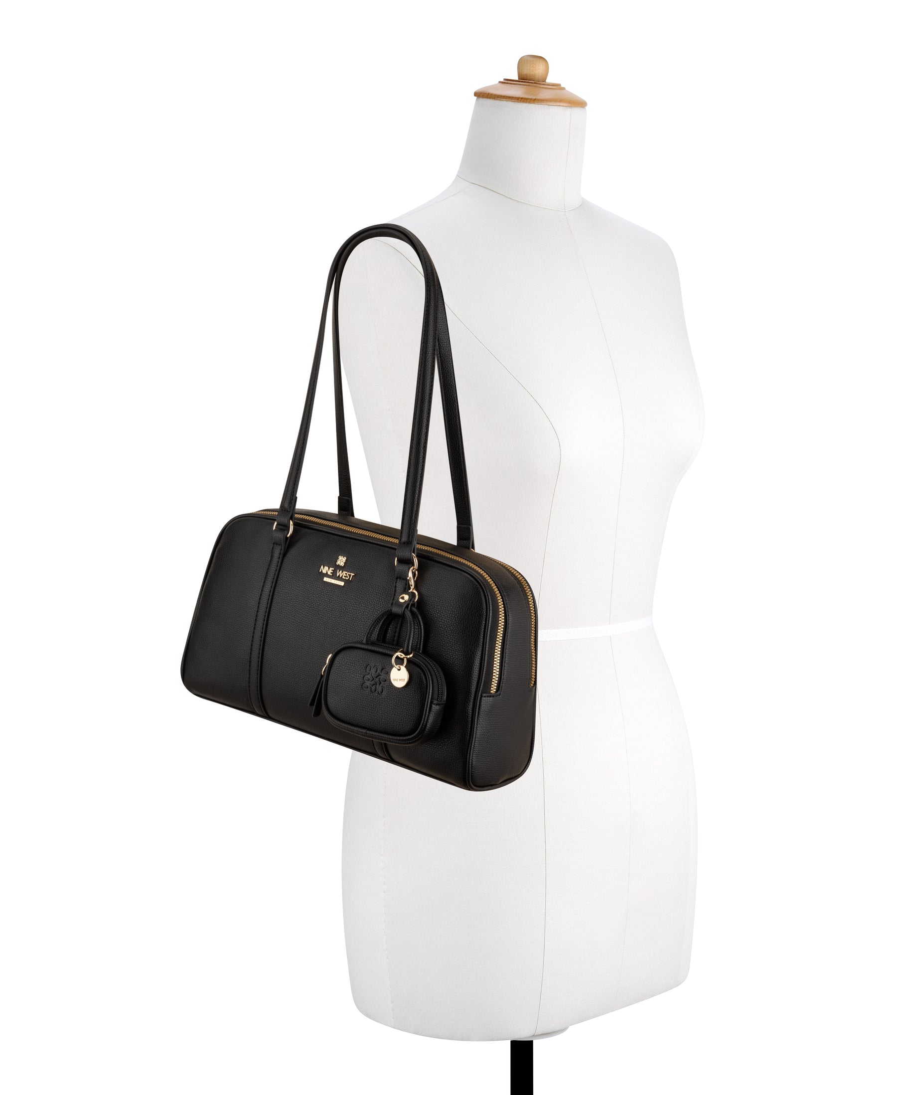 Alda Black Bowler Satchel Shoulder Bag