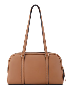 Alda Light Brown Bowler Satchel Shoulder Bag