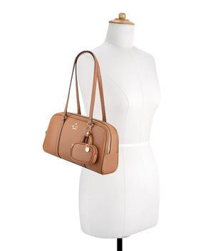 Alda Light Brown Bowler Satchel Shoulder Bag