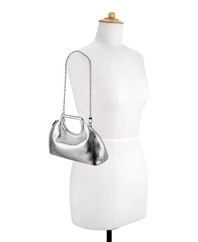 Palmin Silver Clutch Bag