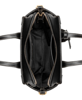 Fleura Black Mini Satchel Bag