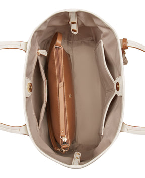 Talley Dark Beige 2 In 1 Tote Carry All Bag
