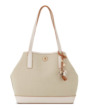 Talley Dark Beige 2 In 1 Tote Carry All Bag