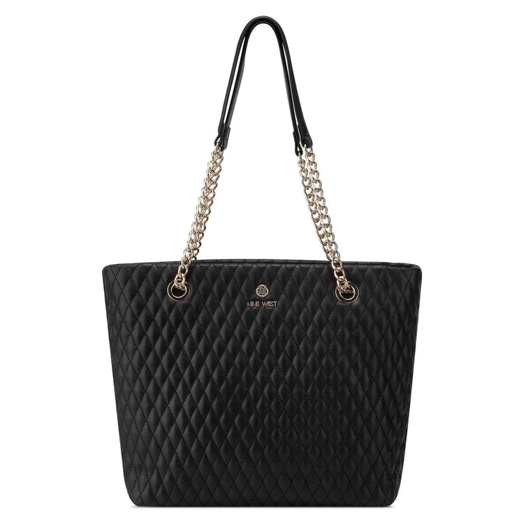 CAELIA QUILTED TOTE BAG BLACK