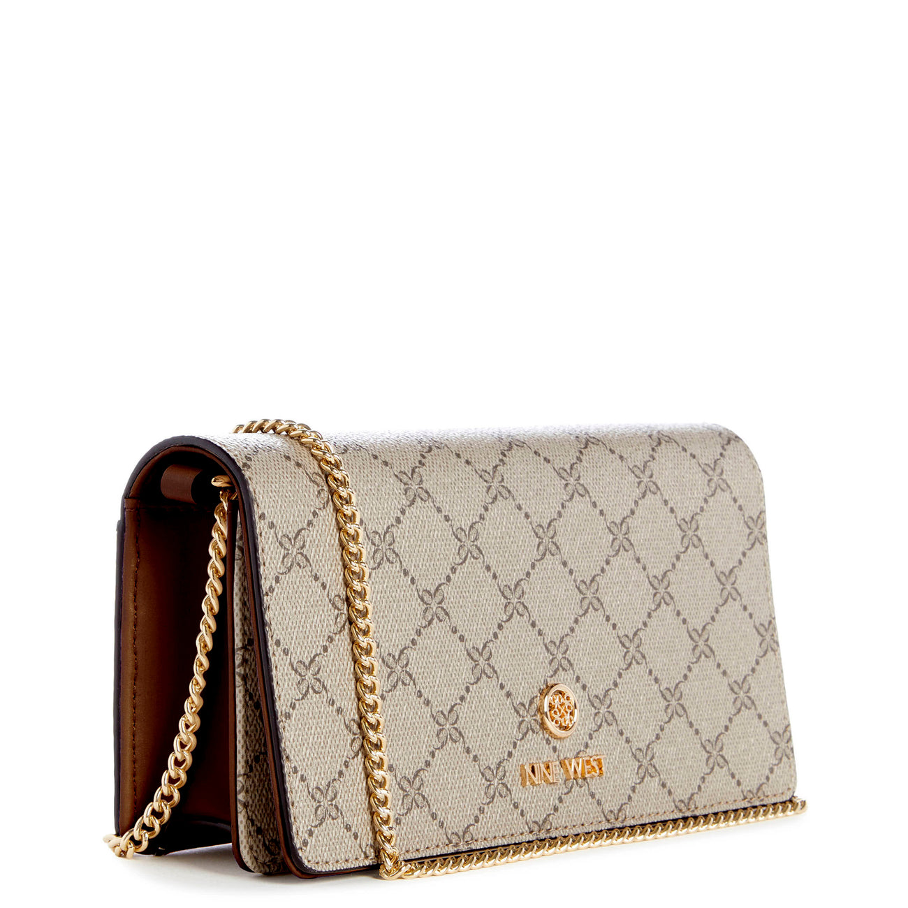 Lockup Sling Wallet Crossbody Bag Beige