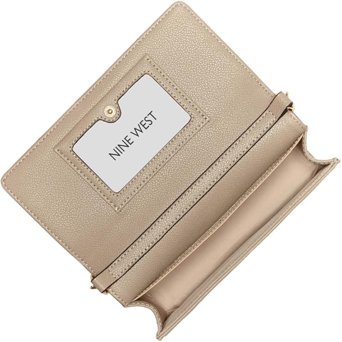 Lockup Sling Wallet Crossbody Bag Beige