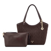 Jaslee Tote Carry All Bag Brown