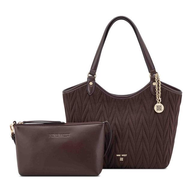 Jaslee Tote Carry All Bag Brown