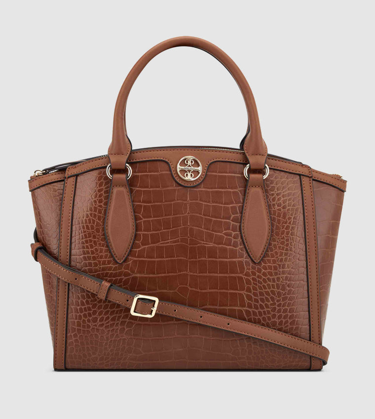 KYELLE JET SET SATCHEL BAG BROWN