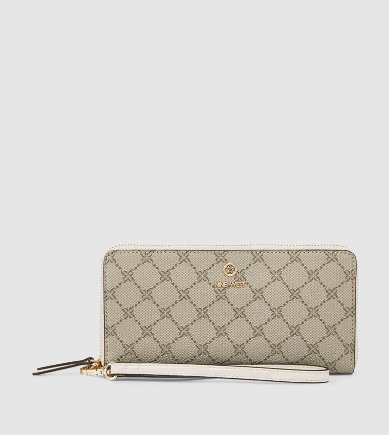 LINNETTE ZIPPER WRIST WALLET BEIGE