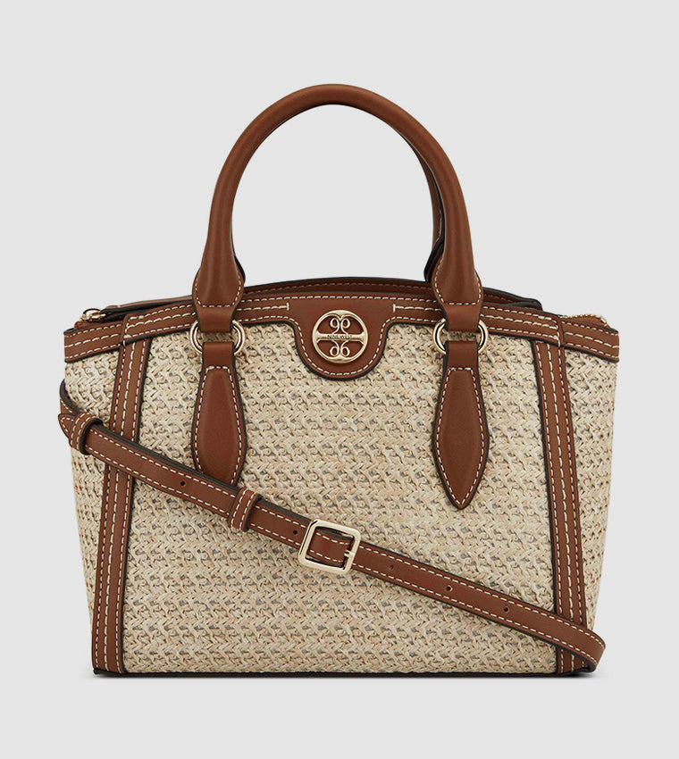 KYELLE SMALL JET SET SATCHEL BAG BROWN