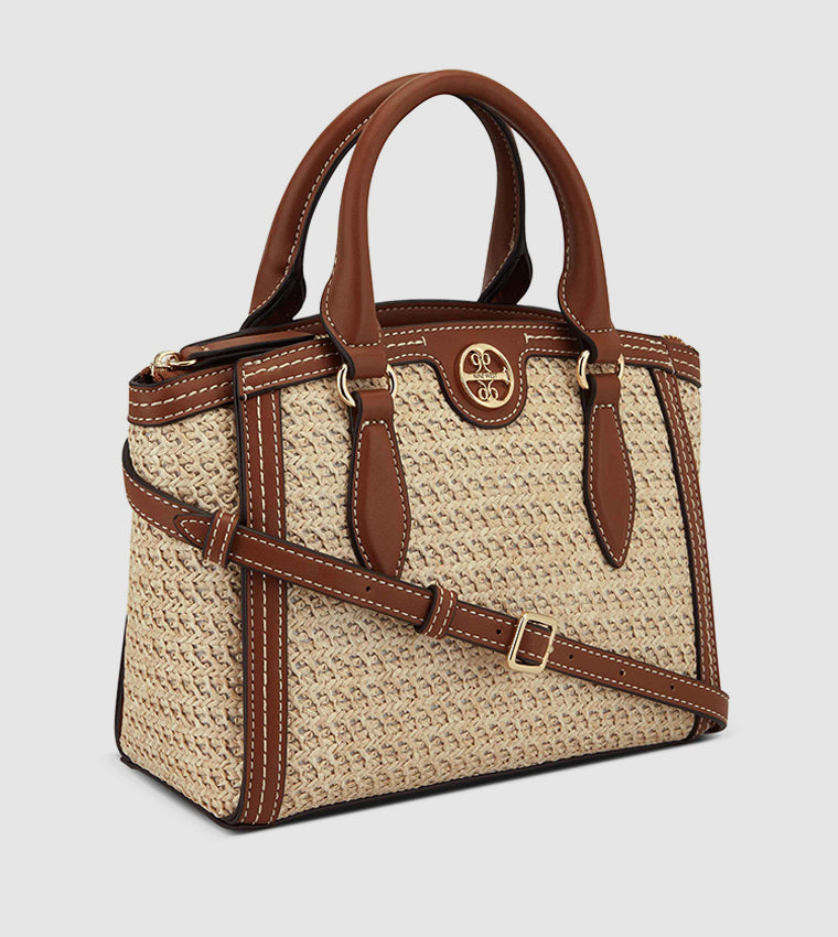 KYELLE SMALL JET SET SATCHEL BAG BROWN