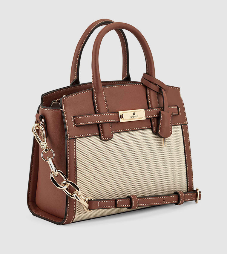 DAX MINI JETSET SATCHEL BAG L BROWN